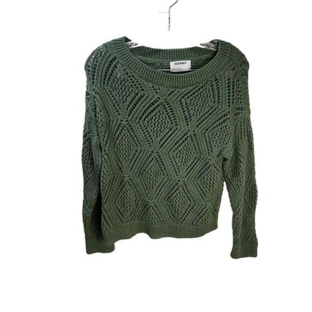 OLD‎ NAVY Lightweight Pointelle Boat-Neck Sweater XS